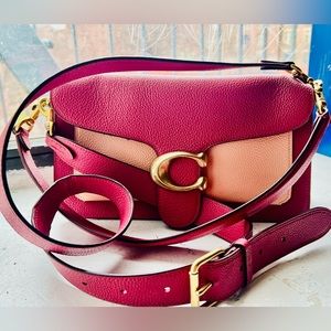 COACH Tubby Shoulder Bag/ crossbody . Pink color with peach accent.